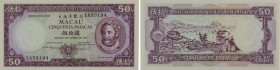 Macau. Banco Nacional Ultramarino. 50 Patacas. 08.08.1981. Serial number LA33194. P#60. Uncirculated.