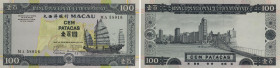 Macau. Banco Nacional Ultramarino. 100 Patacas. 20.12.1999. Serial number MA 58016. P#73. Uncirculated.