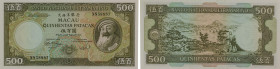 Macau. Banco Nacional Ultramarino. 500 Patacas. 12.05.1984. Serial number NN 58887. P#62. Uncirculated.