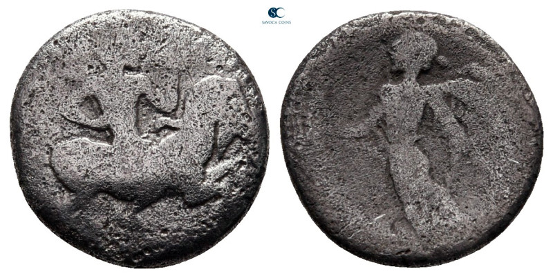 Sicily. Himera circa 425-409 BC. 
Hemidrachm AR

13 mm, 1,64 g



Fine