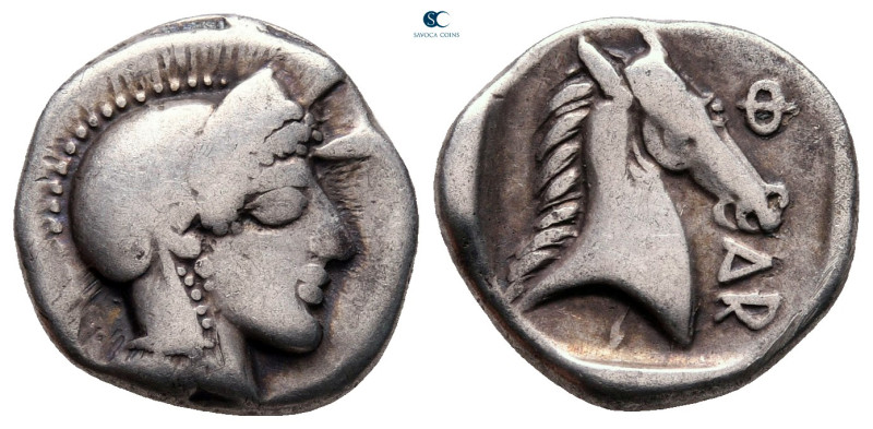 Thessaly. Pharsalos circa 450-400 BC. 
Hemidrachm AR

15 mm, 2,83 g



Ve...