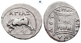 Illyria. Apollonia. ΕΠΙΚΑΔΟΣ (Epikados) and ΑΓΙΑΣ (Agias), magistrates circa 229-100 BC. Drachm AR
