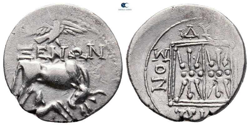 Illyria. Dyrrhachion. AΓAΘIΩNOΣ (Agathionos) and ΞΕΝΩΝ (Xenon), magistrates circ...