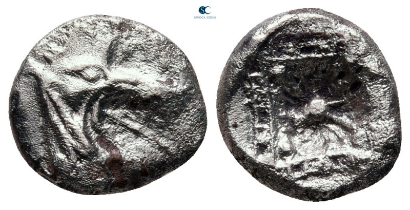 Caria. Kindya circa 510-480 BC. 
Tetrobol AR

11 mm, 1,42 g



Very Fine