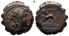 Seleukid Kingdom. Antioch on the Orontes. Antiochos VI Dionysos 144-142 BC. Serrate Æ