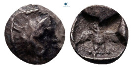 Samaria. Imitating Athens Decadrachm coinage circa 450-400 BC. Hemiobol AR