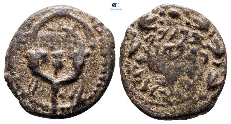 Judaea. Jerusalem. John Hyrcanus I 135-104 BC. 
Prutah Æ

15 mm, 1,37 g


...