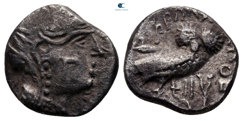 Arabia. Sabaean Kingdom. Unknown ruler(s) 225-100 BC. 
1/2 Unit AR

13 mm, 2,...