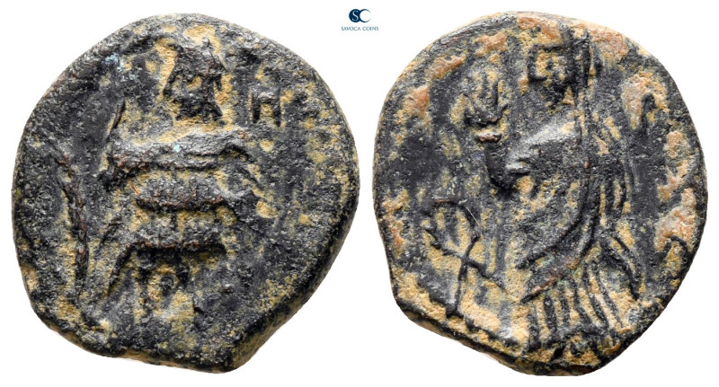 Nabataean Kingdom. Petra. Aretas IV, with Shaqilat 9 BC-AD 40. 
Bronze Æ

16 ...
