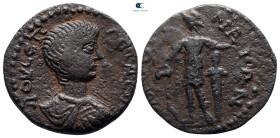 Messenia. Mothone. Geta, as Caesar AD 197-209. Bronze Æ