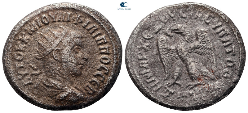 Seleucis and Pieria. Antioch. Philip II AD 247-249. 
Billon-Tetradrachm

27 m...