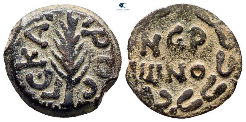 Judaea. Jerusalem. Procurators. Porcius Festus AD 59-62. 
Prutah Æ

16 mm, 1,...