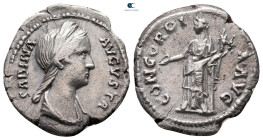 Sabina. Augusta AD 128-137. Rome. Denarius AR