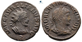 Aurelian and Vabalathus AD 270-275. Antioch. Antoninianus Æ