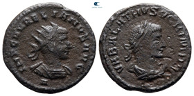 Aurelian and Vabalathus AD 270-275. Antioch. Antoninianus Æ