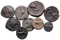 Lot of ca. 9 greek bronze coins / SOLD AS SEEN, NO RETURN!
Good Fine