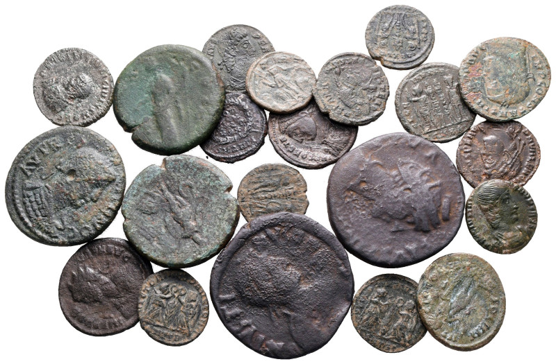 Lot of ca. 21 roman bronze coins / SOLD AS SEEN, NO RETURN! 

Fine