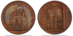 Cologne. Free City bronzed Specimen "Synagogue at Cologne" Medal 1861 SP63 PCGS, Hoydonck-182, Ross-M239. 59mm. By J. Wiener. Accompanied by original ...