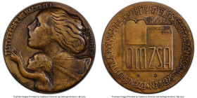 "OMZSA-Hungarian Jewish National Aid Action" bronze Medal ND (1940) MS62 PCGS, 78mm. By Örkényi Strasszer István. Engraved to recipient GÜNCZLER ERNÖ....