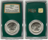 Republic silver Specimen "Menorah - Israel's 10th Anniversary" 5 Lirot 1958 MS67 PCGS, Utrecht mint, KM21, Dav-258. Certified as coin #330 out of 363....