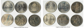Republic 6-Piece Lot of Assorted Lira UNC, Sold as is, no returns HID09801242017 © 2023 Heritage Auctions | All Rights Reserved