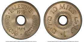 British Mandate 10 Mils 1939 MS64 PCGS, KM4. A splendid cartwheel luster illuminates a faint veil of champagne toning. HID09801242017 © 2023 Heritage ...