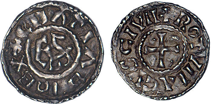 CHARLES le chauve (840-877)
Rouen : Obole au monogramme
 - SUP 50 (SUP-)
Rare...