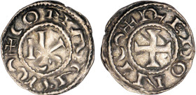 BRETAGNE, duché
Conan III (1112-1148) : Denier d'argent
 - TTB 45 (TTB++)
Assez Rare ! - légèrement ajouré


B 23, DF 57, P 9-16
 - ARGENT - 0,...