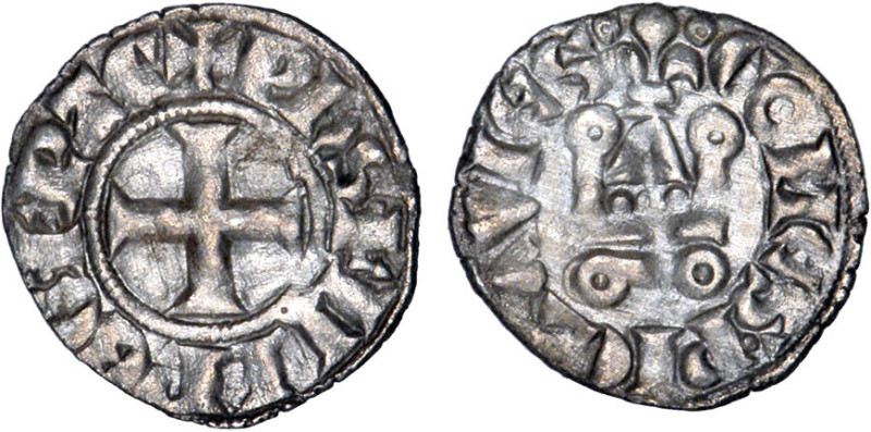 POITOU, comté
Philippe de France (1311-1316) : Denier tournois
 - TTB 45 (TTB+...