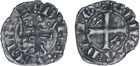 AQUITAINE, duché
Édouard III (1327-1362) : Double au léopard sous une couronne
 - TTB 35 (TTB)
Très Rare !!


B 500, P 63-8, DF 1092a, El 92b-d...