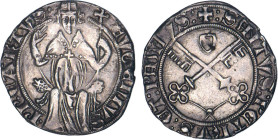 COMTAT VENAISSIN
Eugène IV (1431-1447) : Gros d'argent
 - TTB 45 (TTB++)
Très Rare !!


B 926, DF 1831, P 95-1, Munt 27
AVIGNON - ARGENT - 1,94...