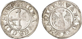 DAUPHINÉ
Évêché de Valence et de Die, Jean de Genève (1285-97) : Gros d'argent (P 103-5, DF 2269)
 - SPL 61 (SUP+)
Très Rare surtout en l'état !!
...