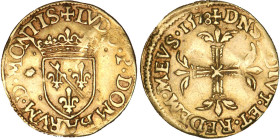 DOMBES
Principauté, Louis II de Montpensier (1560-1582) : Demi-pistole d'or, var.
1578 - TTB 40 (TTB+)
Très Rare !! - légère faiblesse


B 1055v...
