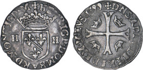 DOMBES
Principauté, Henri II de Montpensier (1592-1608) : Douzain de billon
1599 - TTB 35 (TTB)
Rare en l'état !


B 1070, P 116-12
 - BILLON -...