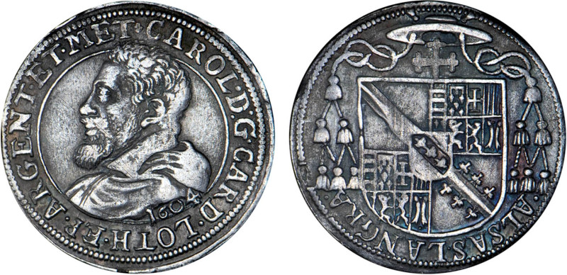 ALSACE
Strasbourg, monnaies épiscopales, Charles de Lorraine (1593-1607) : Quar...