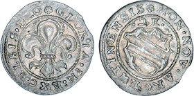ALSACE
Strasbourg, monnaies municipales : 2. K. (2 kreuzer), Vierer de billon (4 deniers), variété
 - TTB 45 (TTB++)



B 1337
STRASBOURG - BIL...