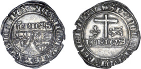 HENRI VI d'Angleterre (1422-1453)
Blanc aux écus
 - TTB 45 (TTB++)
Amiens - Très Rare !!


D 445, El 279-291c
AMIENS - ARGENT - 3,21g
 -------...
