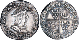 FRANÇOIS Ier (1515-1547)
Teston du Dauphiné, 2e type
 P - TTB 35 (TTB)
Pt 2e : Romans 1526-29, Très Rare


D 823
ROMANS - ARGENT - 9,17g
 ----...