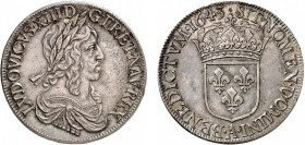 LOUIS XIII le Juste (1610-1643)
Écu blanc de 60 sols, deuxième poinçon de Warin
1643 A. - SUP 55 (SUP)
Très Rare !!

DR 62, D 1349, GR 52, Dav# 3...
