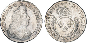 LOUIS XIV le Grand (1643-1715)
1/2 écu aux palmes
1694 A - TTB 40 (TTB+)
rf - légèrement nettoyé


DR 340, D 1521-21a, GR 185, KM# 295
PARIS - ...