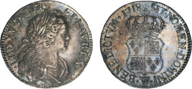 LOUIS XV le Bien aimé (1715-1774)
Écu de Navarre "Westphalien"
1718 W - SPL 62 (SUP++)
Rare en l'état !, légères hairlines


DR 532, D 1657, GR ...