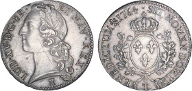 LOUIS XV le Bien aimé (1715-1774)
Écu aux branches d'olivier & au bandeau
1764 T - SUP 58 (SUP)
Rare ! - 2 fines rayures à l'avers
Deux fines rayu...