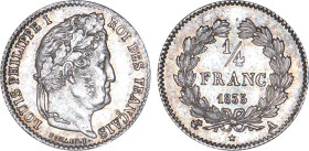1/4 FRANC, 25 CENTIMES
1/4 FRANC Louis-Philippe I
1835 A - SPL 63 (SUP++)
Rare en l'état !


G 355, F 166, KM# 740
PARIS - ARGENT - 
 --------...