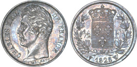 1/2 FRANC, 50 CENTIMES
1/2 F, Charles X
1828 W - SPL 61 (SUP+)
Assez Rare en l'état !


G 402, F 180, KM# 723
LILLE - ARGENT - 
 -------------...