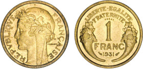 1 FRANC
1 FRANC type Morlon (cuivre aluminium)
1931 - SPL 62 (SUP++)
PIEFORT Essai - Rarissime !!!


G 470, F 219, KM# 885
 - CUPRO-ALUMINIUM -...