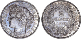 2 FRANCS
2 FRANCS type Cérès (IIIe République
1872 K - SUP 59 (SUP)



G 530a, F 265, KM# 817
BORDEAUX - ARGENT - 
 --------------------------...