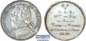 5 FRANCS
5 FRANCS (module de), Lille le 5 Août 1814
1814 - SUP 50 (SUP-)
Argent - Très Rare !!, PCGS SP50


G 592, KM# M10-10a
LILLE - ARGENT -...