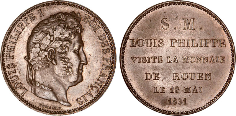 5 FRANCS
5 FRANCS (module de) Louis-Philippe I - Rouen, 18 mai 1831
1831 c) - ...