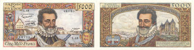 BANQUE DE FRANCE - XXe SIÈCLE
5.000 FRANCS (HENRI IV)
1958 - SPL 62 (SPL)
6-3, Rare surtout en l'état !


FA 49, PI # 135
 - PAPIER - 
 ------...