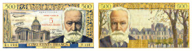 BANQUE DE FRANCE - XXe SIÈCLE
5 NF SUR 500 FRANCS (VICTOR HUGO)
1958 - SUP 60 (SUP+)
30-10, Très Rare en l'état !!
1 pli et 1 épinglage

FA 52, ...